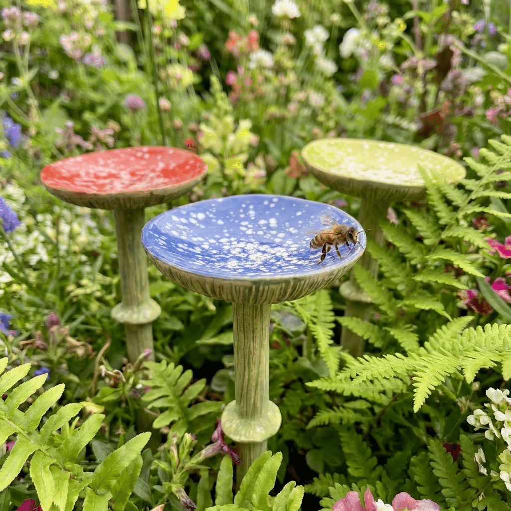 Assorted Ceramic Mushroom Stake