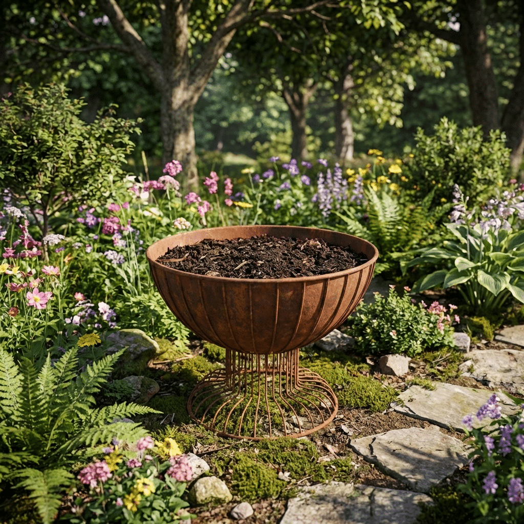 Corten Steel Forest Planter / Firepit - Image 3