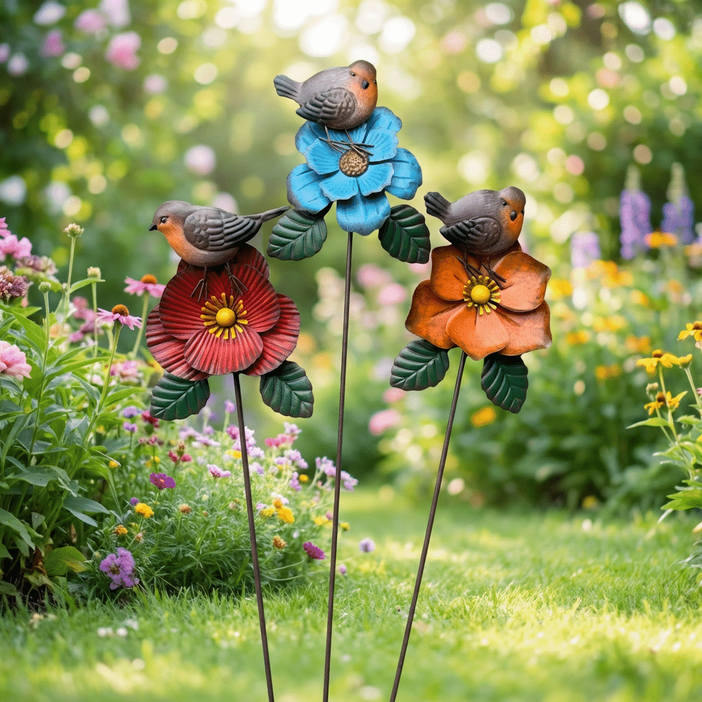 Bird on Flower Stick