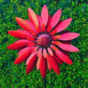 Crimson Bloom Wind Spinner