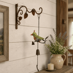 Hanging Bird on Branch with Bell