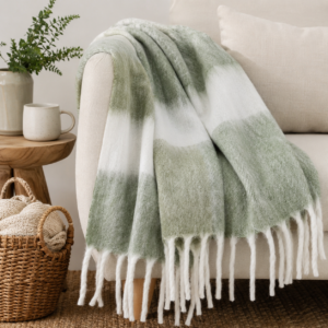Throw Blanket - Moss Check