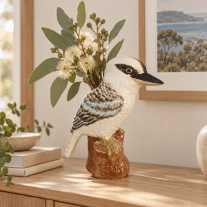 Glazed Ceramic Vase - Kookaburra