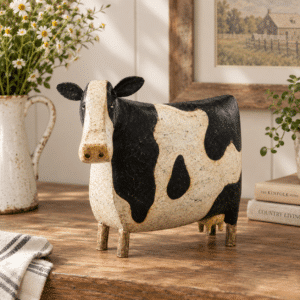 Metal Vintage Cow
